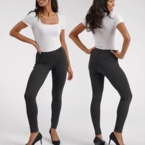 Betabrand Charcoal Gray 4 way Dtretch Dress Yoga Skinny Pants MP M Petite